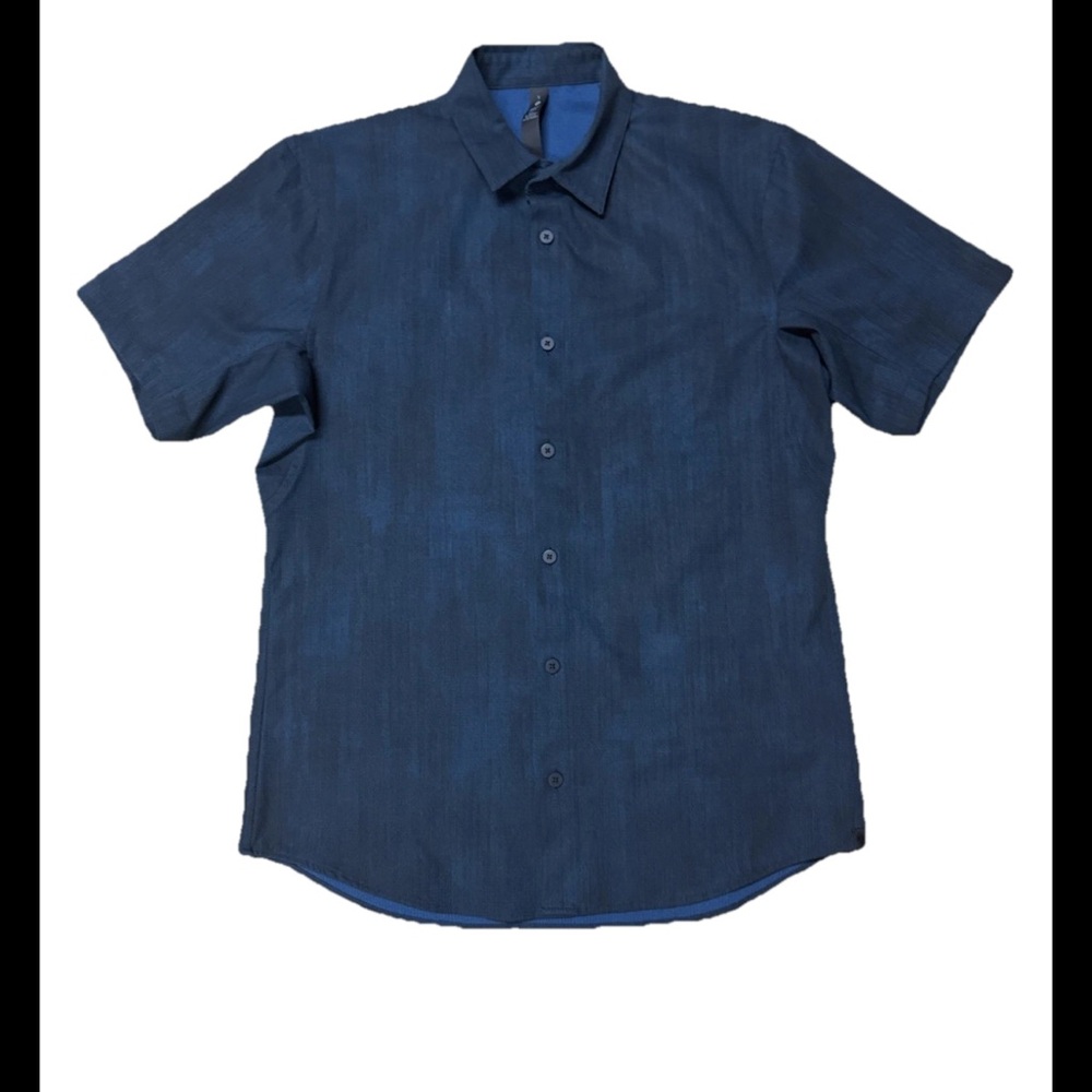 Lululemon Airing Easy Shirt Button Down SS Navy Black Casual Men’s  Sz S NWOT